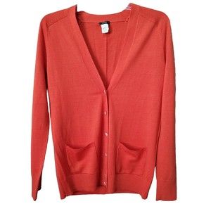 J. Crew Factory Orange Cardigan Sweater
